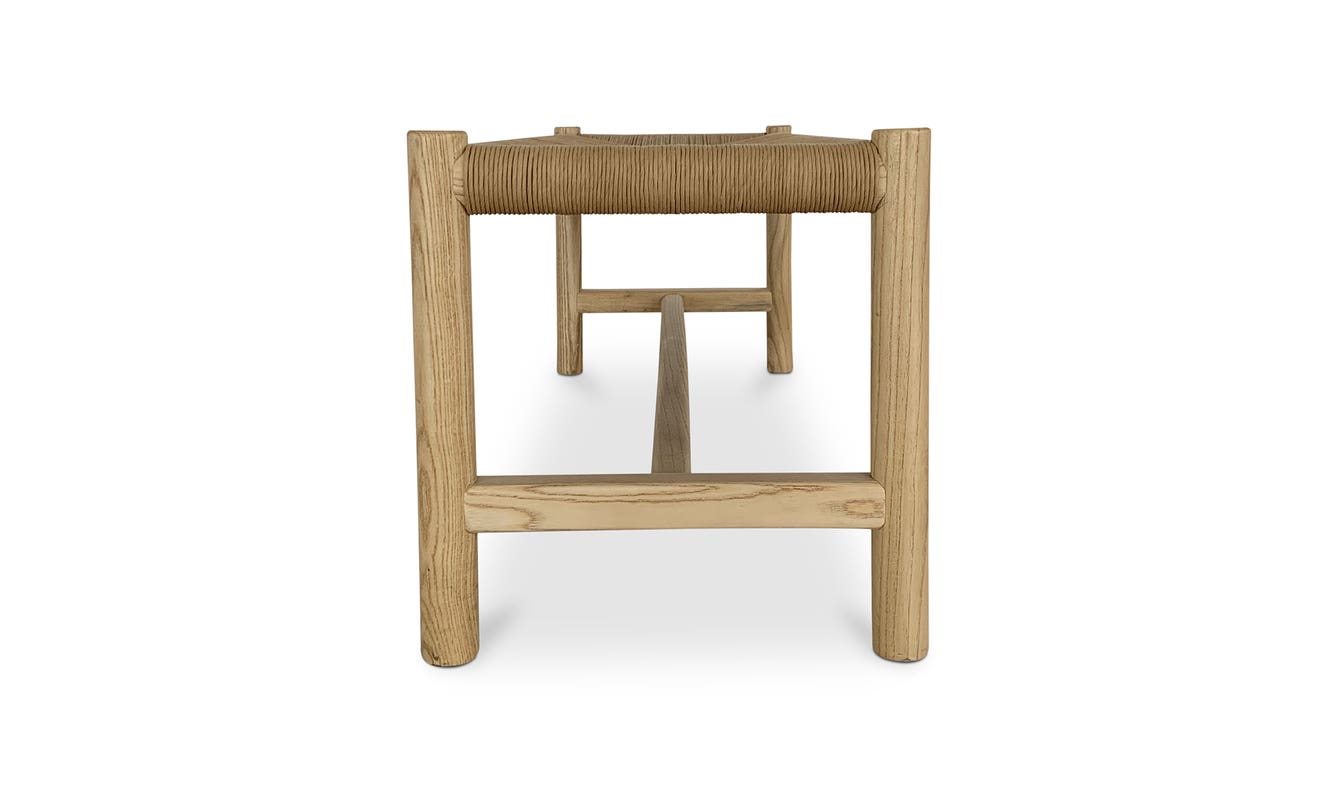 lifestyle view of Hawthorn Bench Small Natural luxury Bench