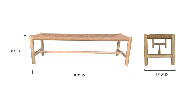 Hawthorn Bench Small Natural