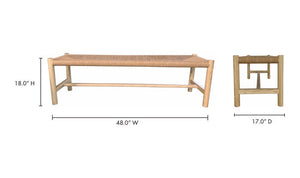 Hawthorn Bench Small Natural