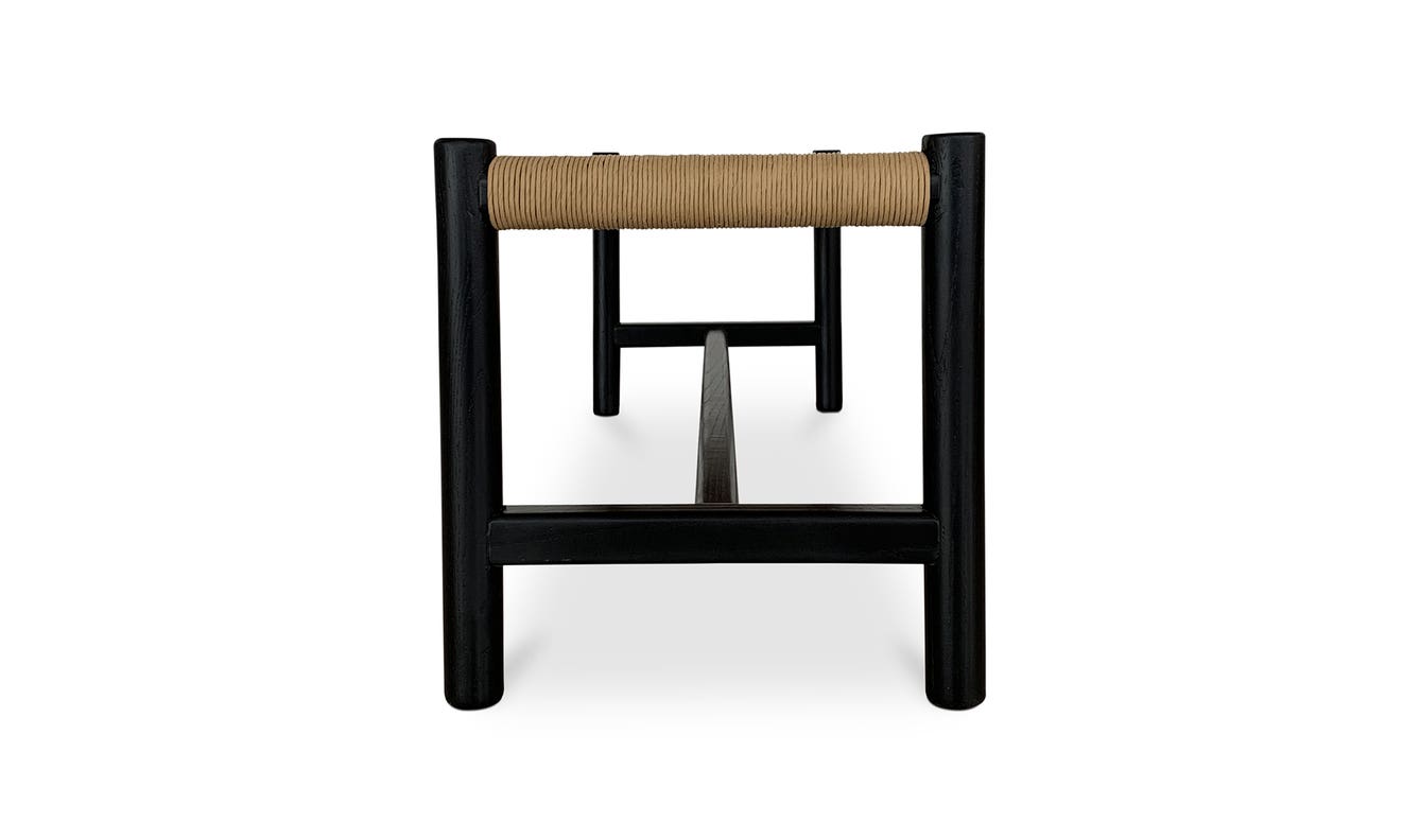 lifestyle view of Hawthorn Bench Large Black luxury Bench