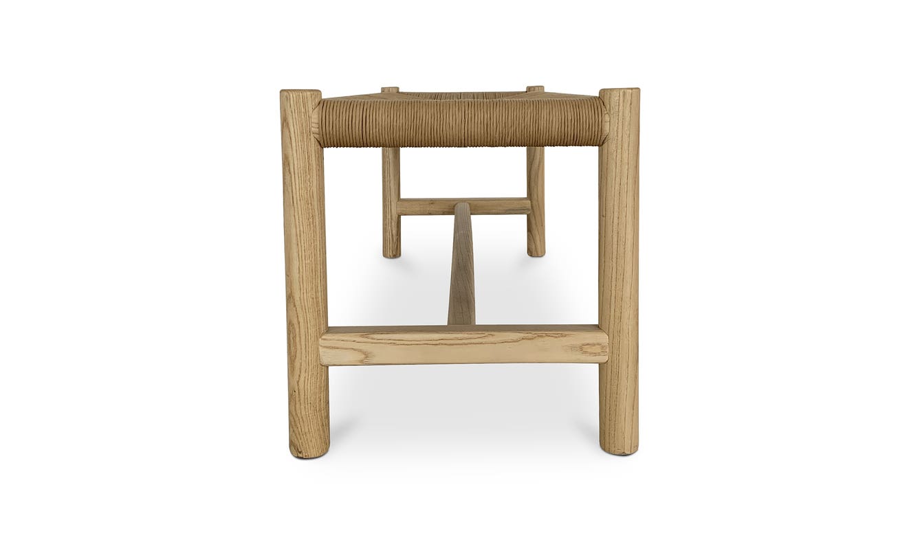 lifestyle view of Hawthorn Bench Large Natural luxury Bench