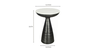 Font Side Table White Marble