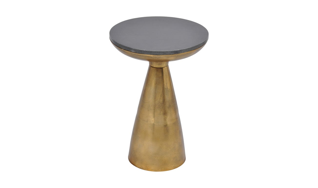 front view of Font Side Table Brass luxury End Table