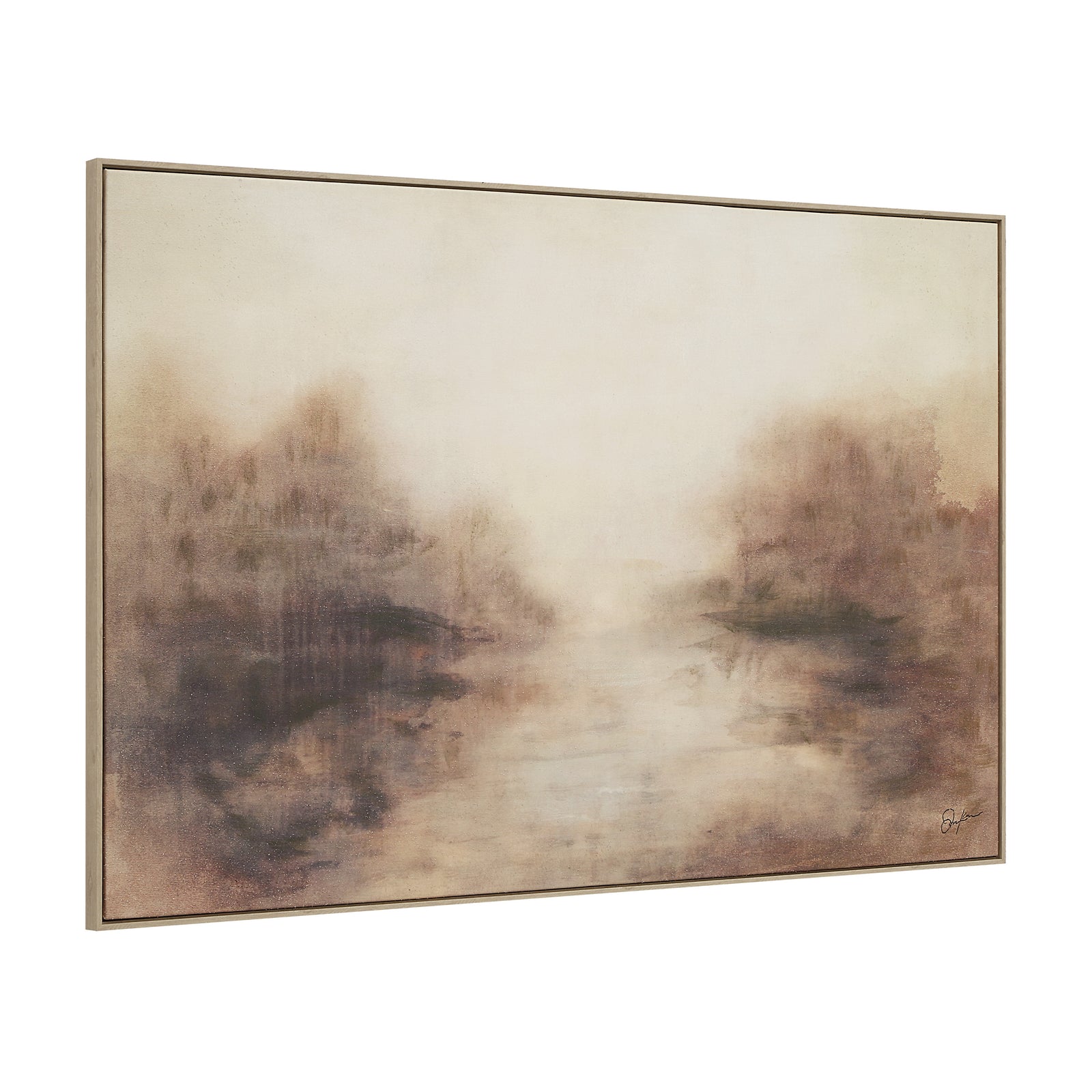 Onda canvas art featuring soft, muted tones and abstract landscape design