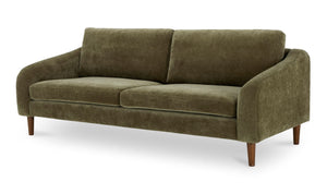 angle view of Quinn Sofa Cedar Green luxury Sofa