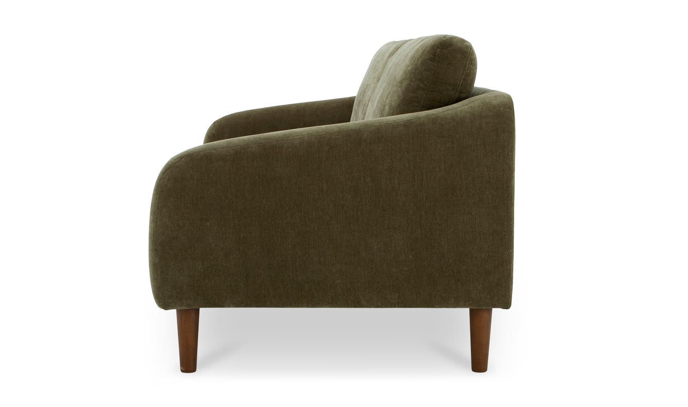 side view of Quinn Sofa Cedar Green luxury Sofa