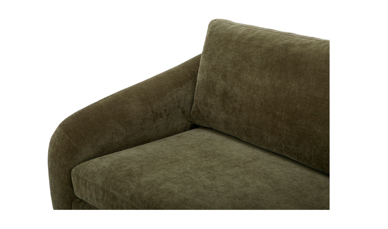 lifestyle view of Quinn Sofa Cedar Green luxury Sofa