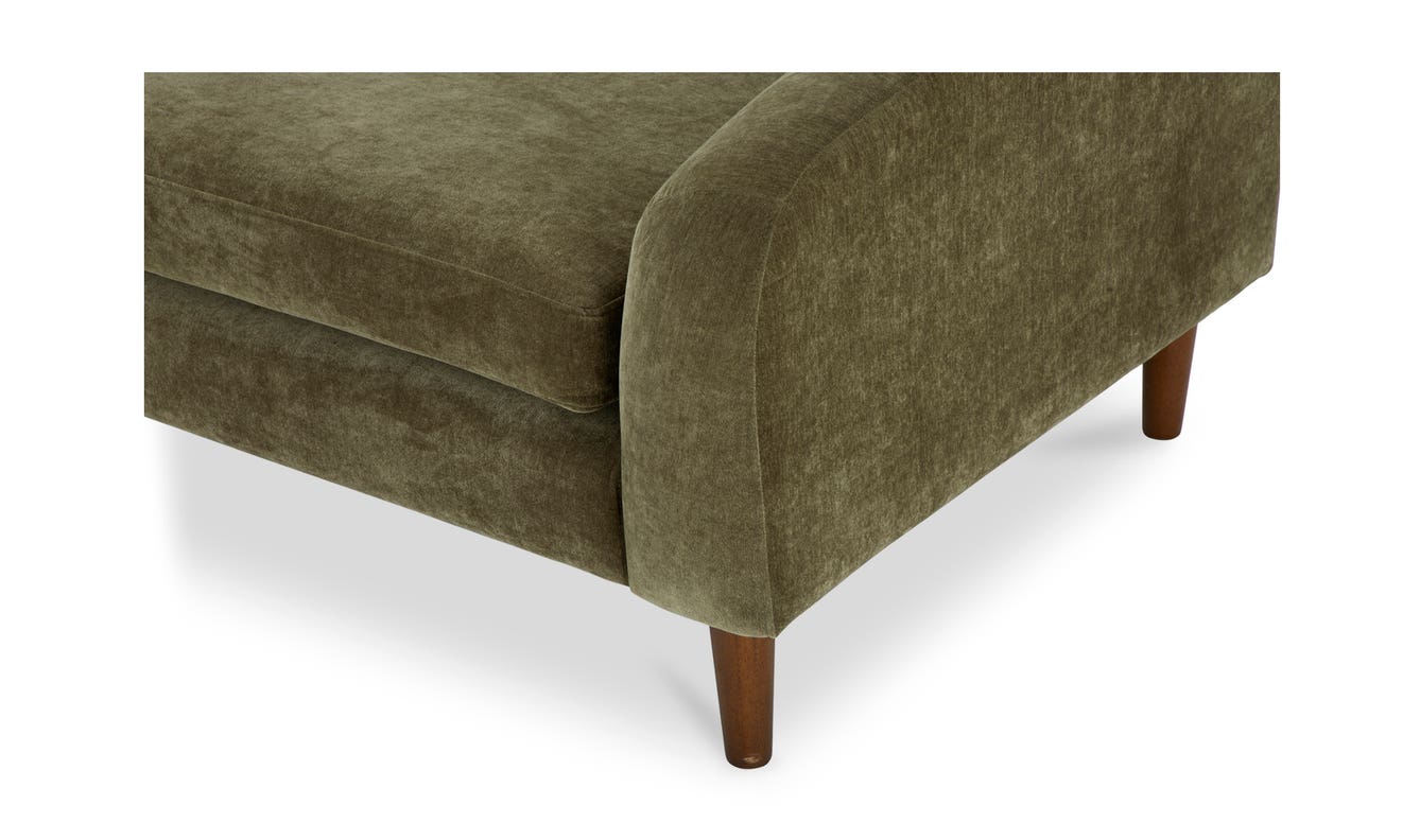 lifestyle view of Quinn Sofa Cedar Green luxury Sofa