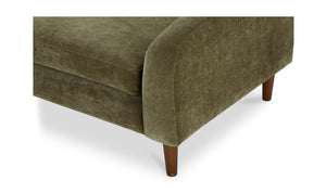 lifestyle view of Quinn Sofa Cedar Green luxury Sofa