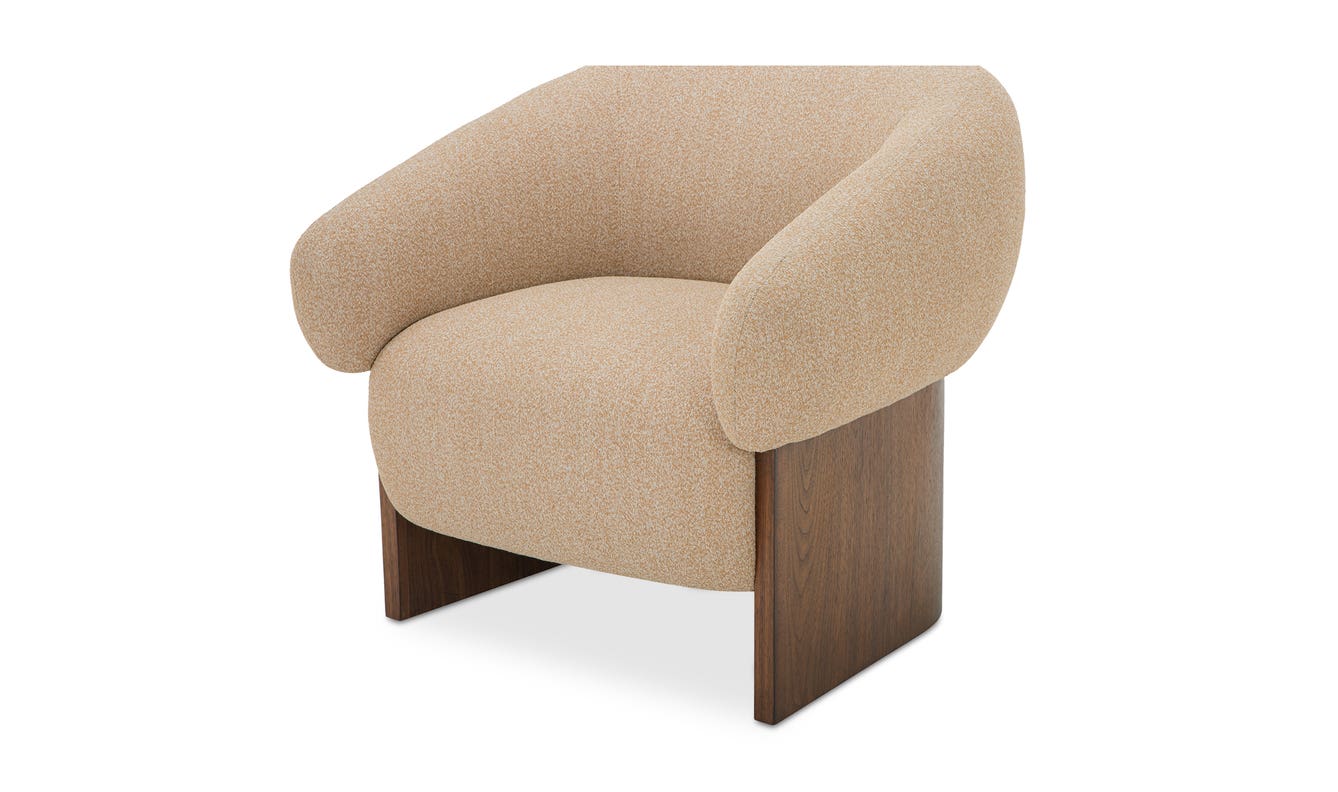 lifestyle view of Otto Accent Chair Flecked Tan luxury Chair