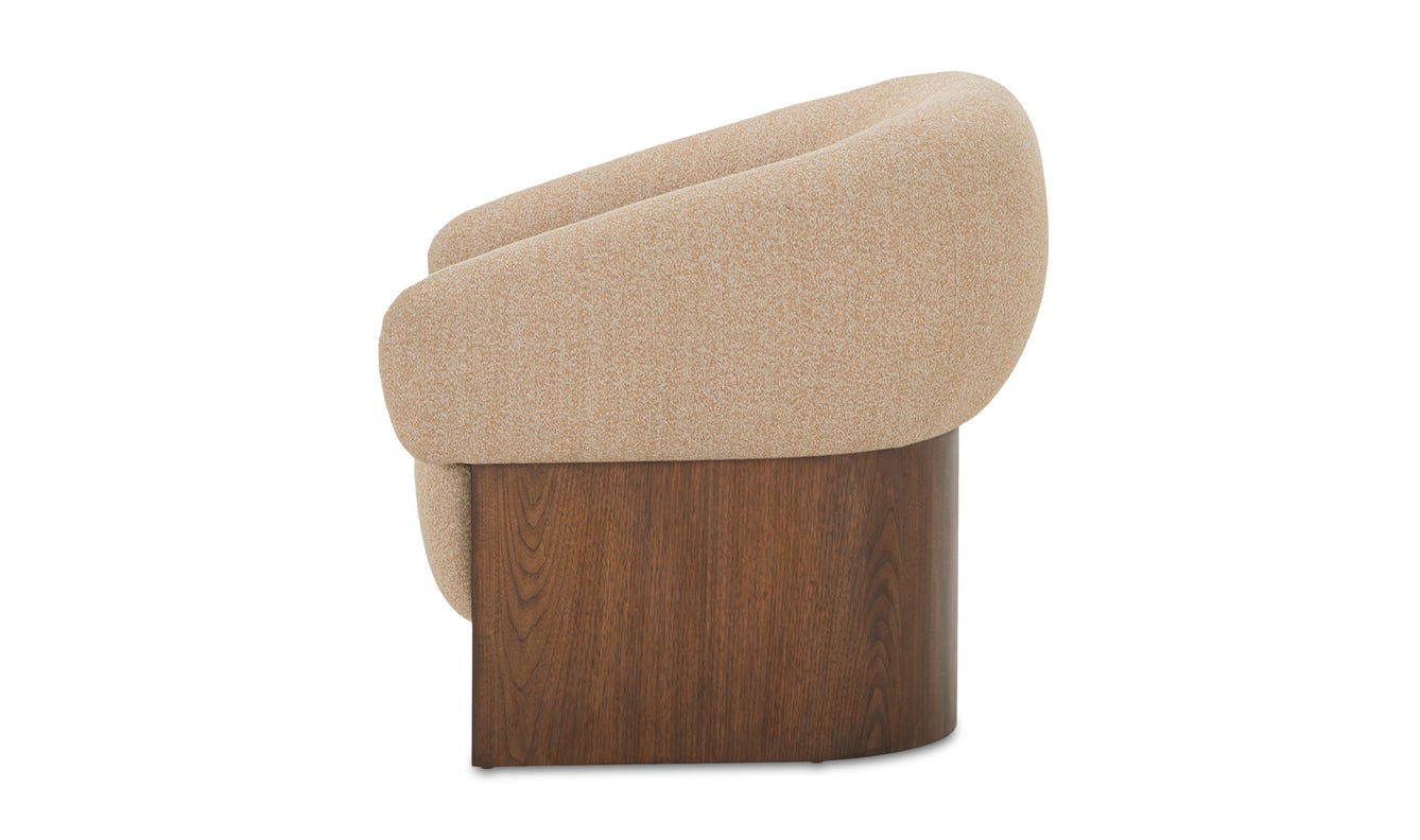 lifestyle view of Otto Accent Chair Flecked Tan luxury Chair