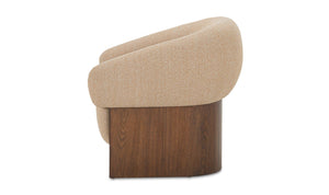 lifestyle view of Otto Accent Chair Flecked Tan luxury Chair