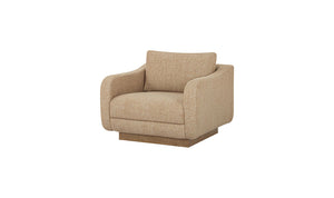 angle view of Keane Lounge Chair Ochre luxury Chair