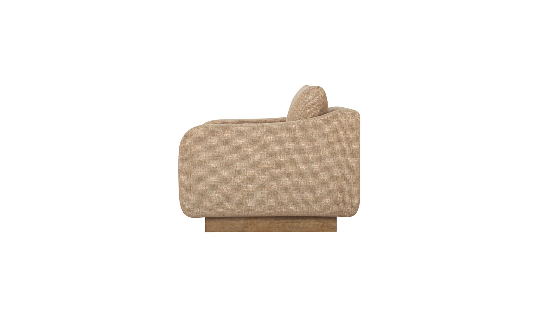 side view of Keane Lounge Chair Ochre luxury Chair