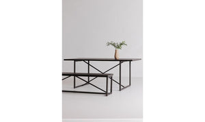angle view of Sierra Bench Black luxury Bench