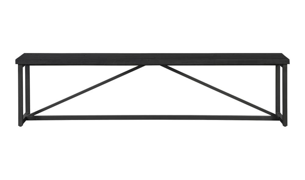 front view of Sierra Bench Black luxury Bench