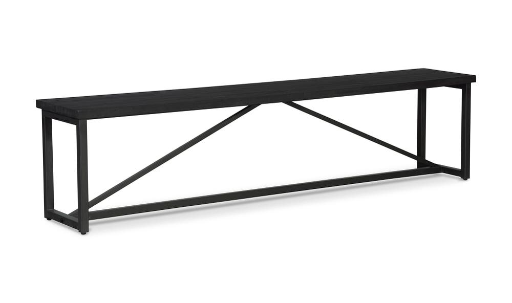 side view of Sierra Bench Black luxury Bench