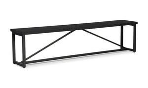 side view of Sierra Bench Black luxury Bench