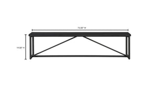 lifestyle view of Sierra Bench Black luxury Bench