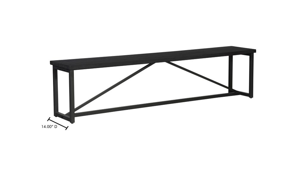 lifestyle view of Sierra Bench Black luxury Bench