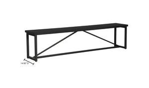 lifestyle view of Sierra Bench Black luxury Bench