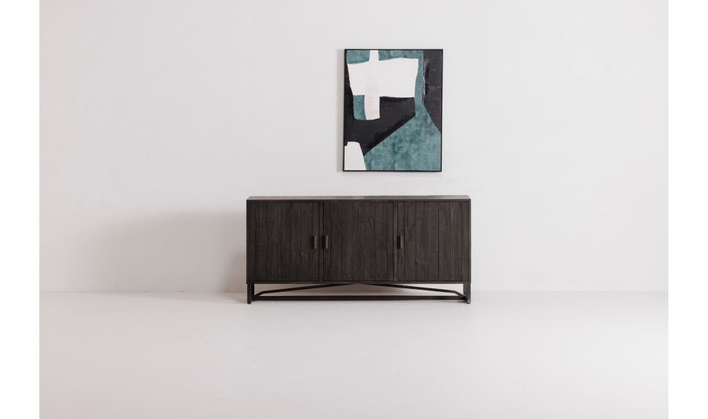 angle view of Sierra Sideboard Black luxury Sideboard