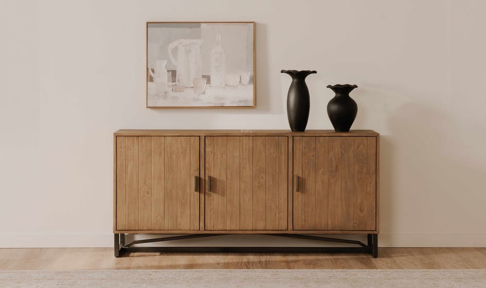 angle view of Sierra Sideboard Natural luxury Sideboard