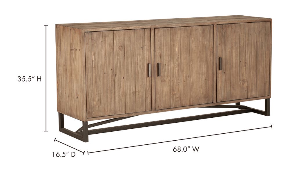 lifestyle view of Sierra Sideboard Natural luxury Sideboard