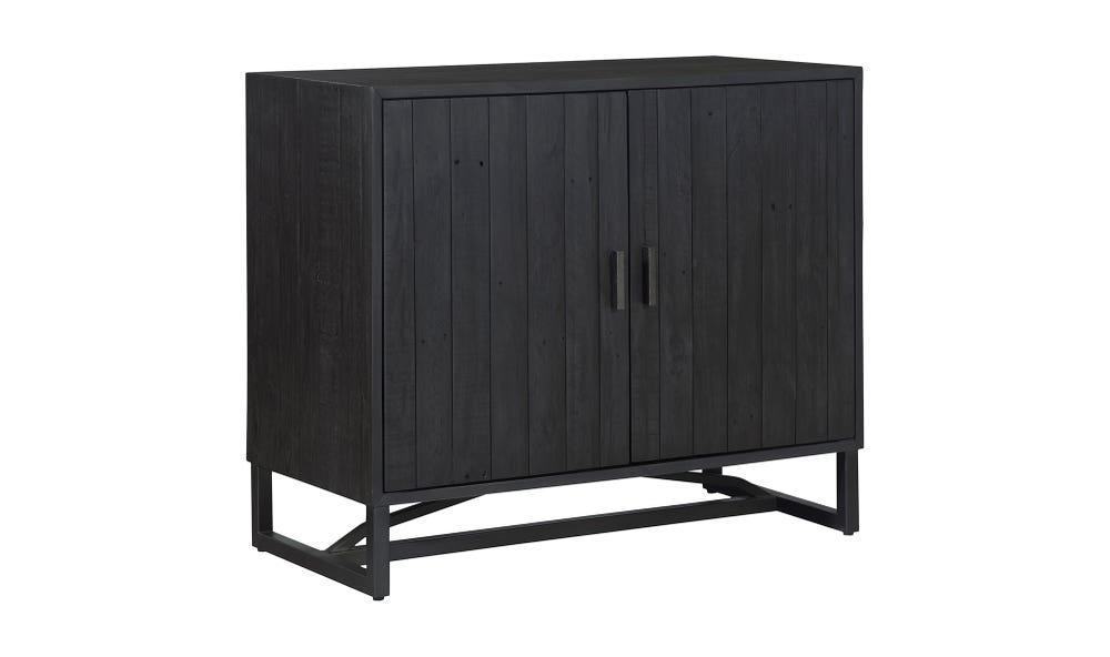 detail view of Sierra 2 Door Cabinet Black luxury Storage Cabinets & Locker