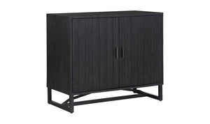 detail view of Sierra 2 Door Cabinet Black luxury Storage Cabinets & Locker
