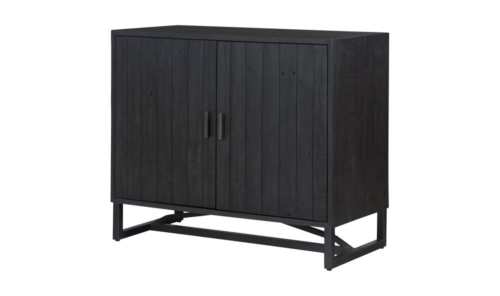 lifestyle view of Sierra 2 Door Cabinet Black luxury Storage Cabinets & Locker