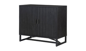 lifestyle view of Sierra 2 Door Cabinet Black luxury Storage Cabinets & Locker