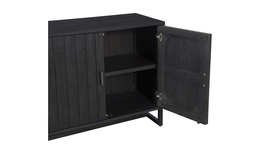 lifestyle view of Sierra 2 Door Cabinet Black luxury Storage Cabinets & Locker