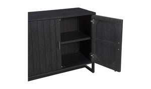 lifestyle view of Sierra 2 Door Cabinet Black luxury Storage Cabinets & Locker