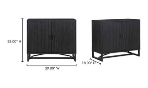 lifestyle view of Sierra 2 Door Cabinet Black luxury Storage Cabinets & Locker