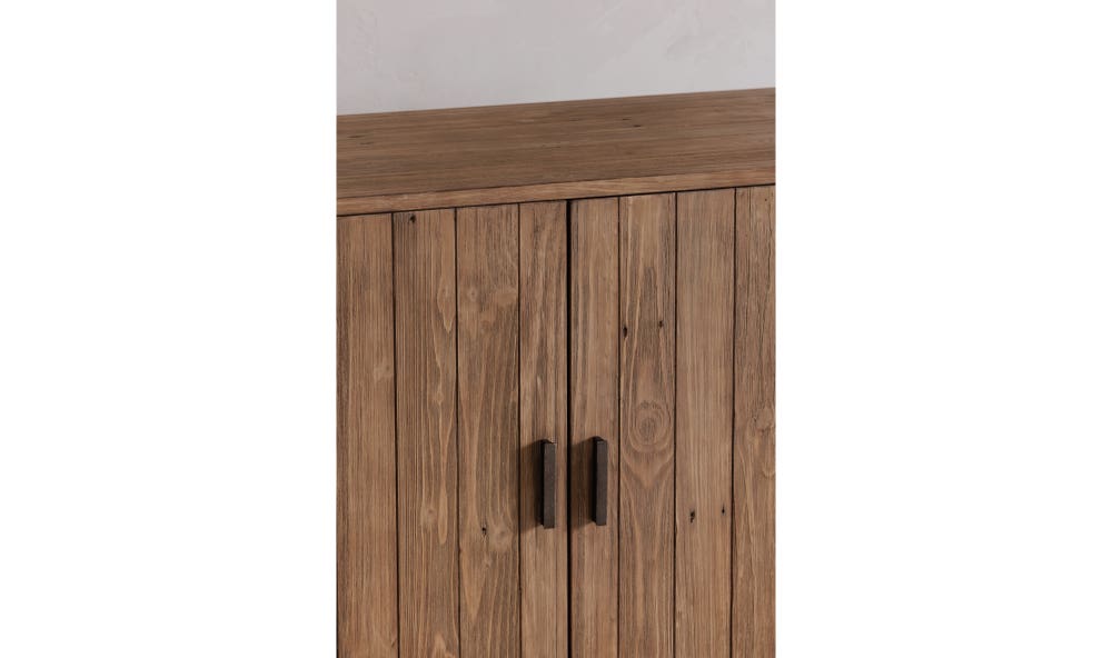 side view of Sierra 2 Door Cabinet Natural luxury Storage Cabinets & Locker