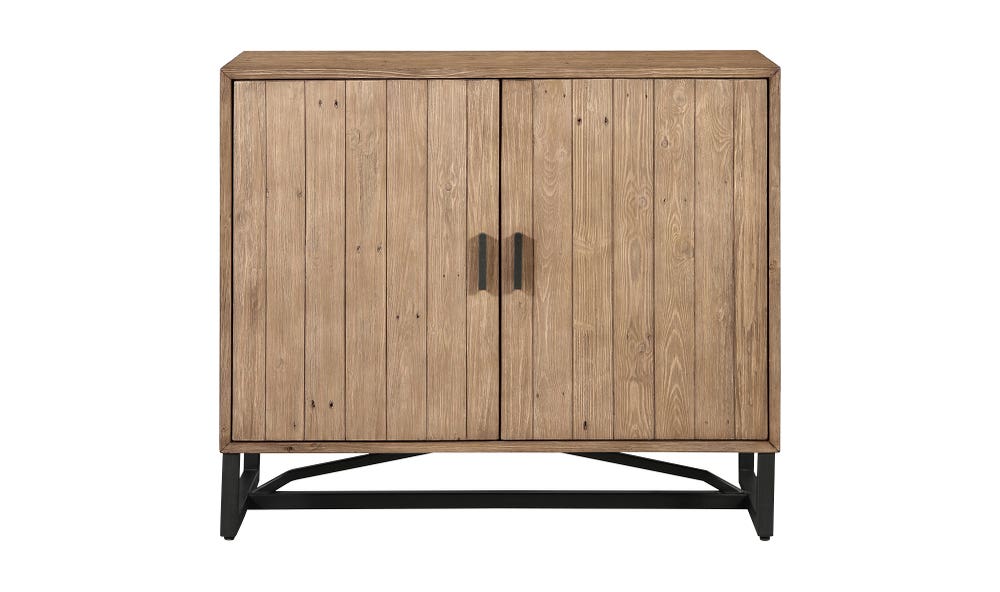 front view of Sierra 2 Door Cabinet Natural luxury Storage Cabinets & Locker