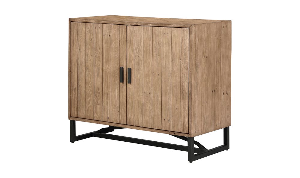 lifestyle view of Sierra 2 Door Cabinet Natural luxury Storage Cabinets & Locker