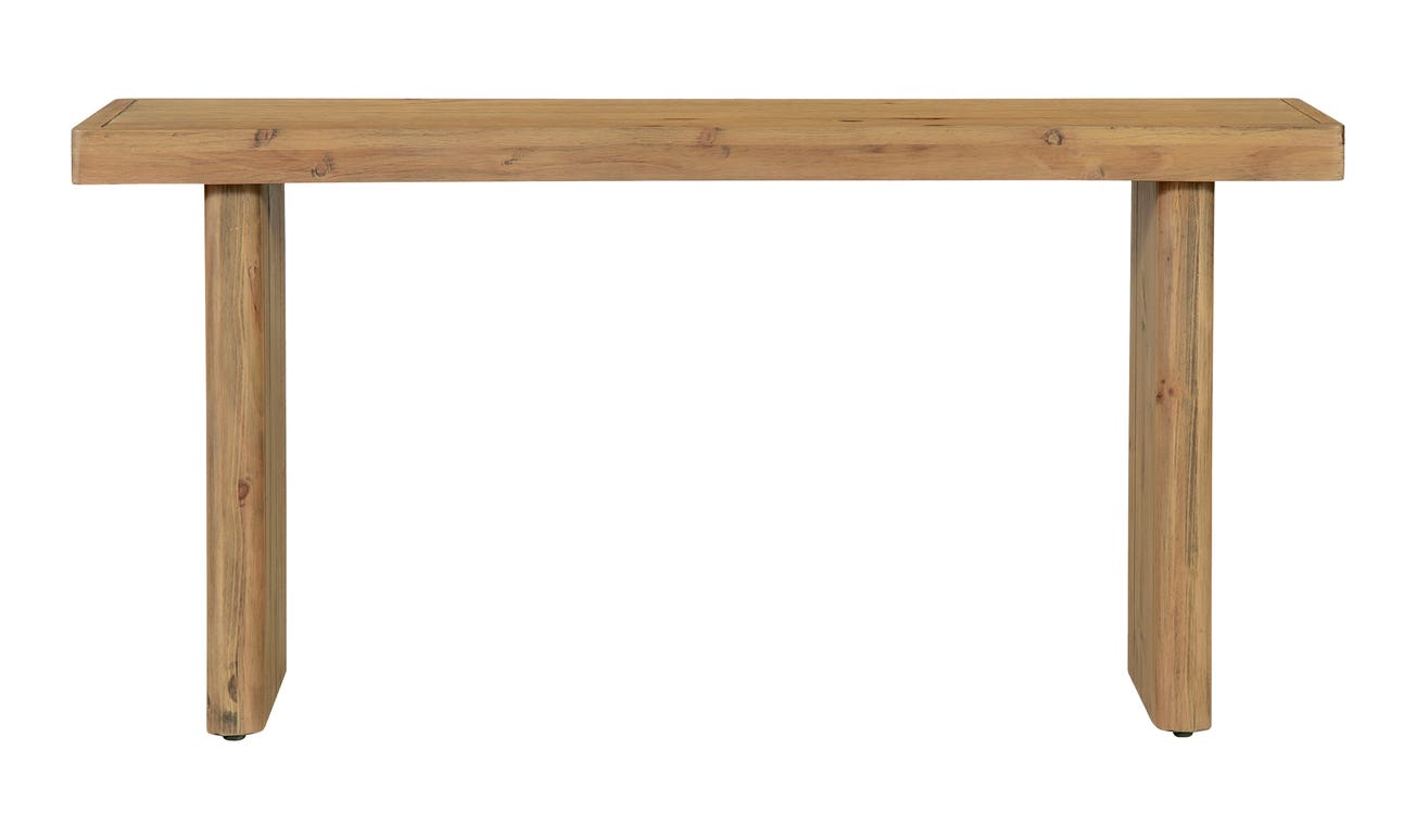 front view of Monterey Console Table Rustic Blonde luxury Console Table