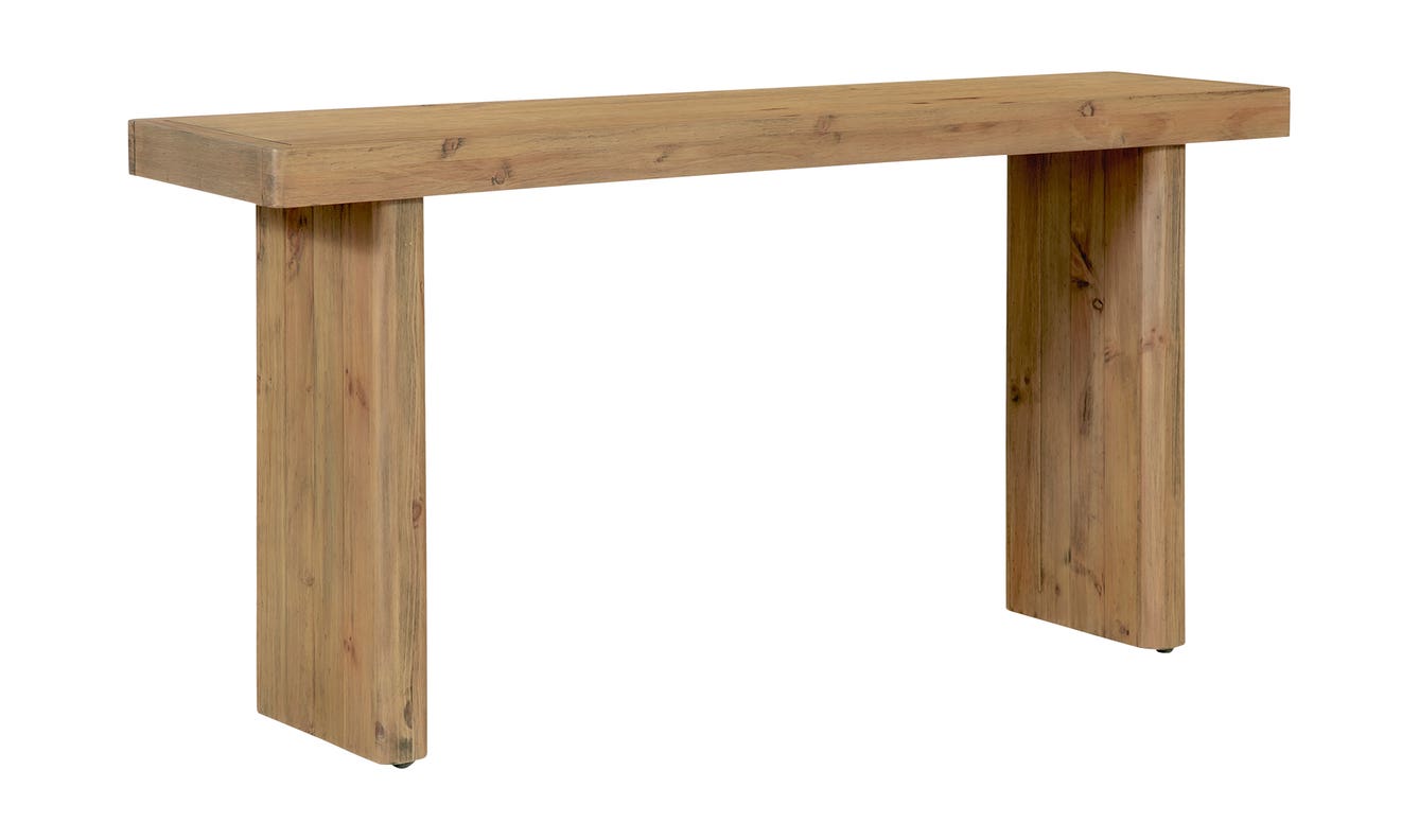detail view of Monterey Console Table Rustic Blonde luxury Console Table