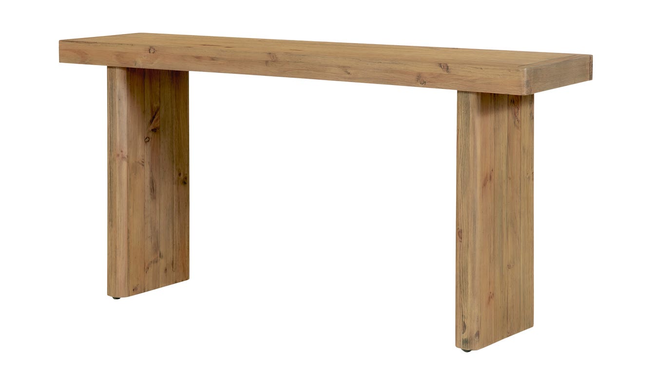 lifestyle view of Monterey Console Table Rustic Blonde luxury Console Table