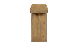 lifestyle view of Monterey Console Table Rustic Blonde luxury Console Table