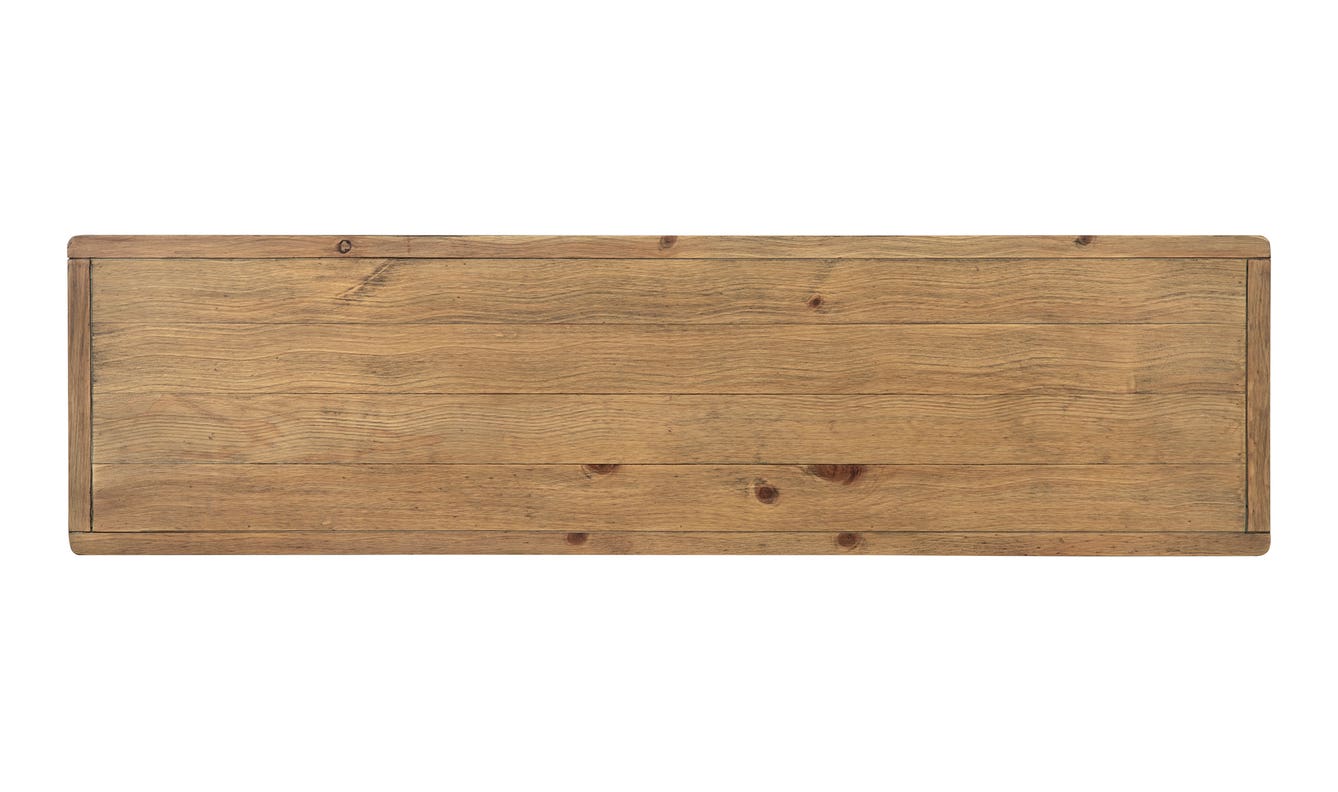 lifestyle view of Monterey Console Table Rustic Blonde luxury Console Table