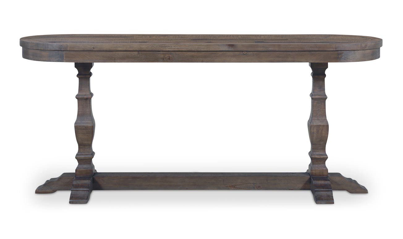 front view of Georgia Console Table Aged Brown luxury Coffee Table