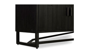 lifestyle view of Sierra Media Unit Black luxury Entertainment Centers & TV Stand