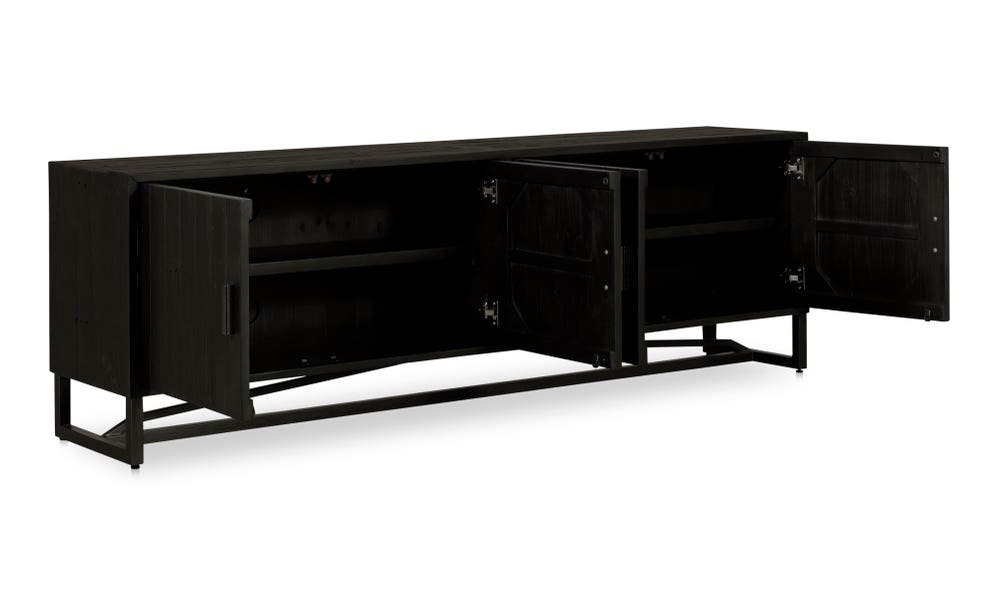 detail view of Sierra Media Unit Black luxury Entertainment Centers & TV Stand