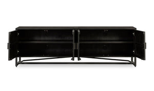 angle view of Sierra Media Unit Black luxury Entertainment Centers & TV Stand