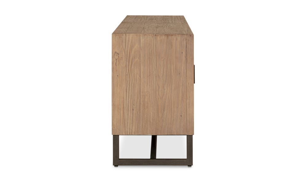 side view of Sierra Media Unit Natural luxury Entertainment Centers & TV Stand