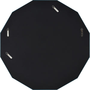 Ovada Wall Mirror, back view showing the black backing and mounting hardware.