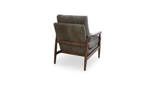 side view of Arturo Accent Chair Brown luxury Chair